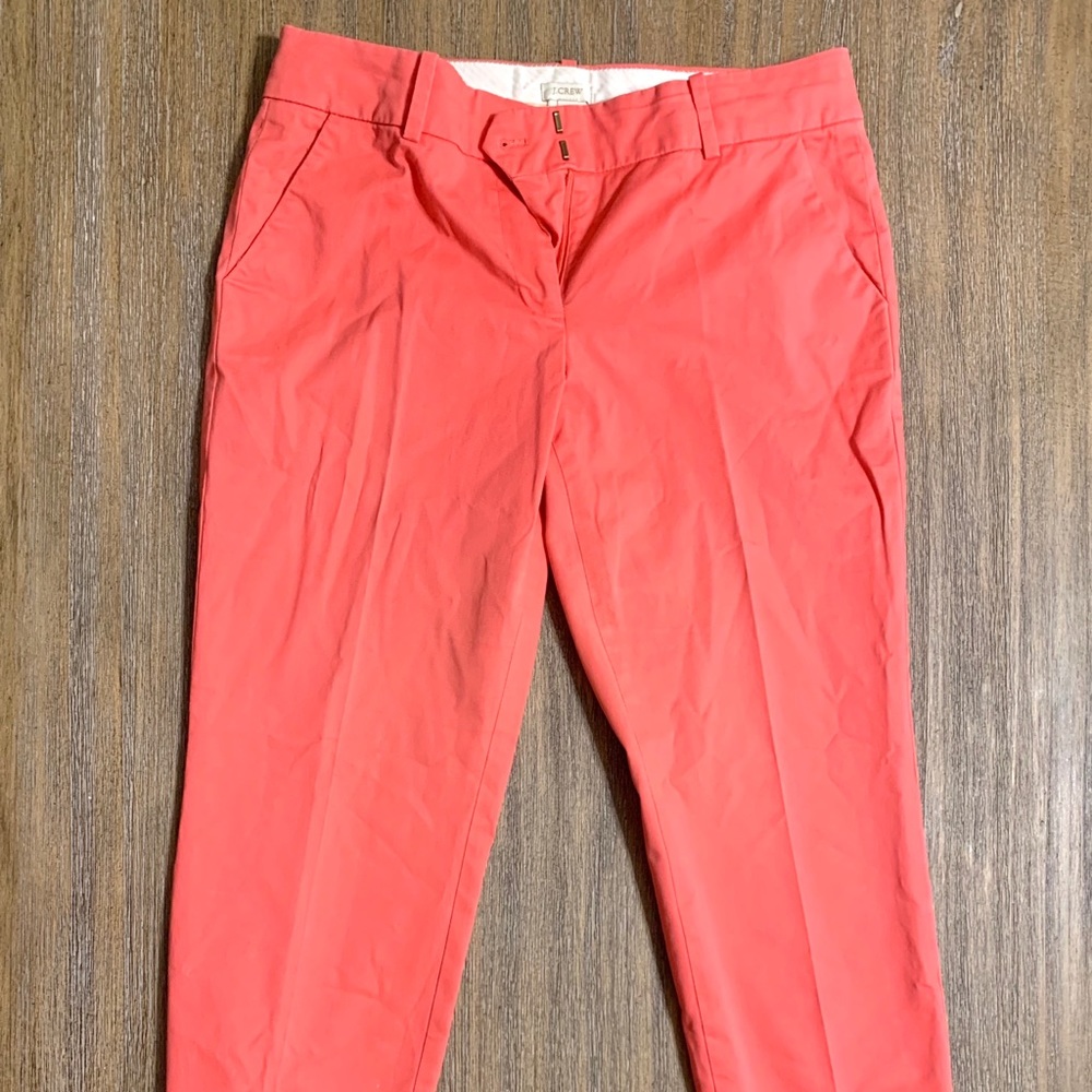 J Crew Cafe Capri Salmon Color Size 4